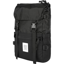 Topo Designs Rover Pack Classic - Daily Daypack for Commutes, Day Trips, Hikes, Iconic Denver Design, Recycled Nylon Durable Construction, PFAS-Free, Fair Trade, BlueSign Approved (Black/Black)