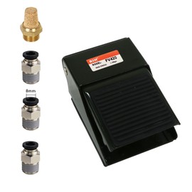 RIH Pneumatic Foot Pedal Valve1/4 NPT Pressure Control Foot Switch with Silencer f… (4Way 2Position(FV420))
