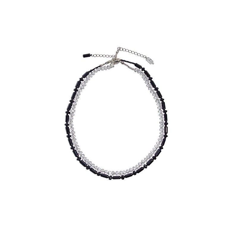 Set of 2 Yin and Yang Chains Faceted 42 cm