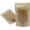 PABCK Clear Front Stand Up Airtight Brown Kraft Paper for