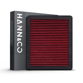 HANN&CO Washable And Reusable High Flow Cabin Air Filter，Greater Than 15 Years of Service Life，Suitable For Hyundai Sonata，Tucson；KIA Sportage，Sorento；Genesis Replacement CF12820，VF2085（HCC1817-X）