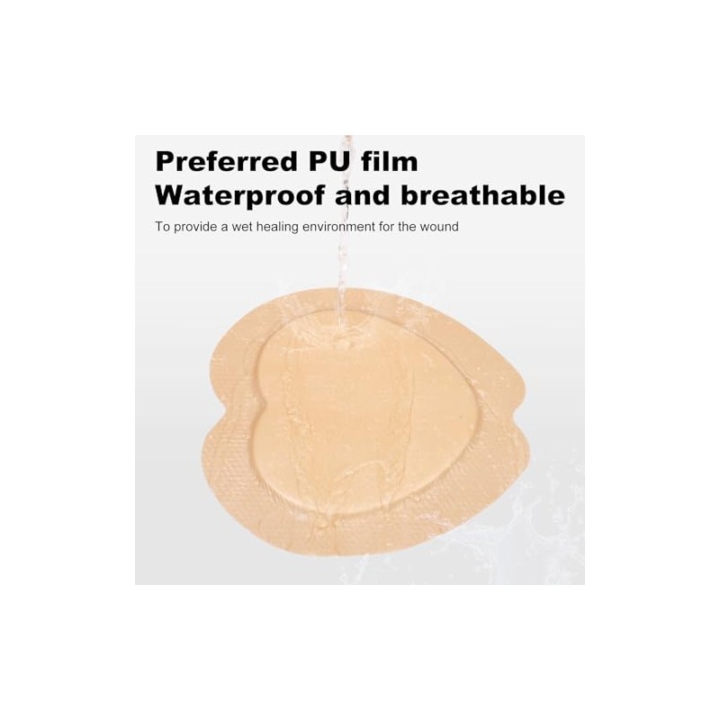 Sacral Foam Dressing, Sacrum Silicone Foam Dressing with Border, 7x7