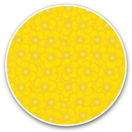 Vinyl Stickers (Set of 2) 15cm - Cute Yellow Buttercup Flower Laptop Tablet Luggage Scrapbook #3153