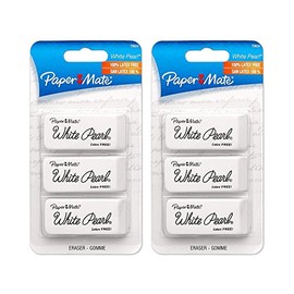 Paper Mate White Pearl Premium gomas de borrar, color blanco, 3 Pack (70624), Blanco, 2