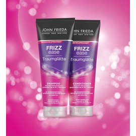 John Frieda - Frizz Ease Dream-Smoothing Conditioner - Contents: 250 ml - Hair Straightening & 72-Hour Moisture Protection with Keratin - For unruly Medium to Thick Hair - 250 ml