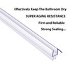 2-Pack Butecare Frameless Shower Door Bottom Seal for Glass Doors
