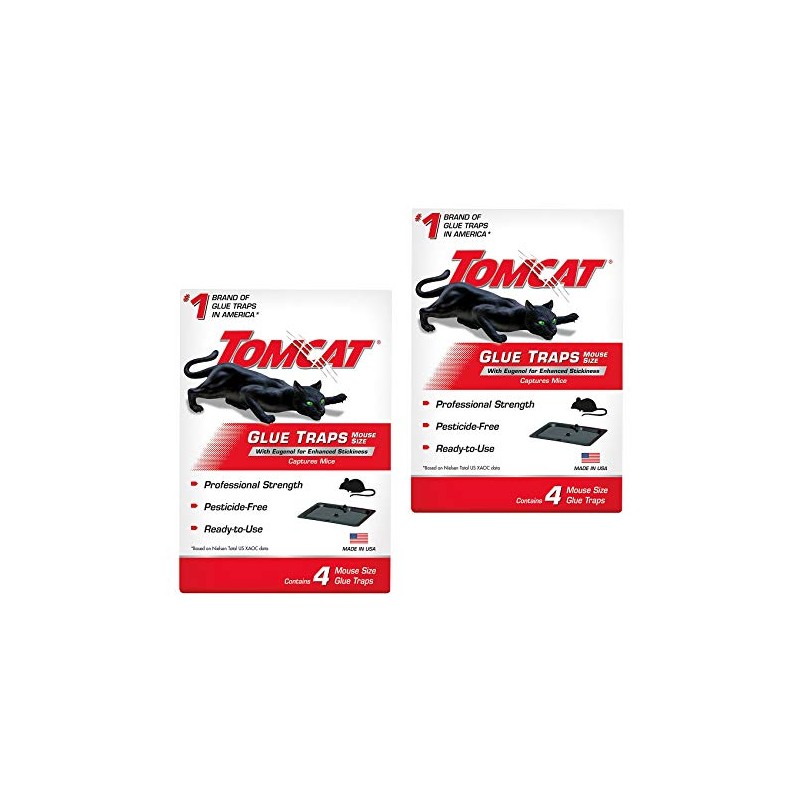 Tomcat Mouse Glue Trap W/Eugenol - 8 Pack
