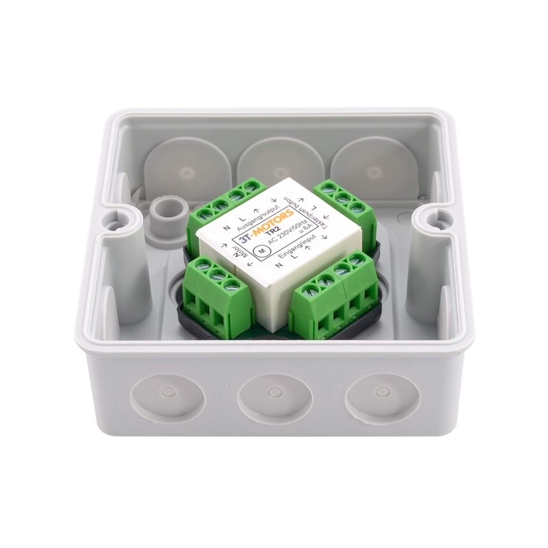 3T-MOTORS Isolating Relay TR2-AP for 2 Motors, Surface-Mounted, Roller Shutter