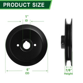 033-6004-00 Deck Spindle Pulley 6-1/4" Compatible with Bad-Bo y ZT, Pu p, Ligh tning Outl aw 60" Decks Mower and More Lawn Mower