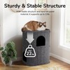 FUKUMARU Cat House for Indoor Cats, 2-Storey Large Cat Bed