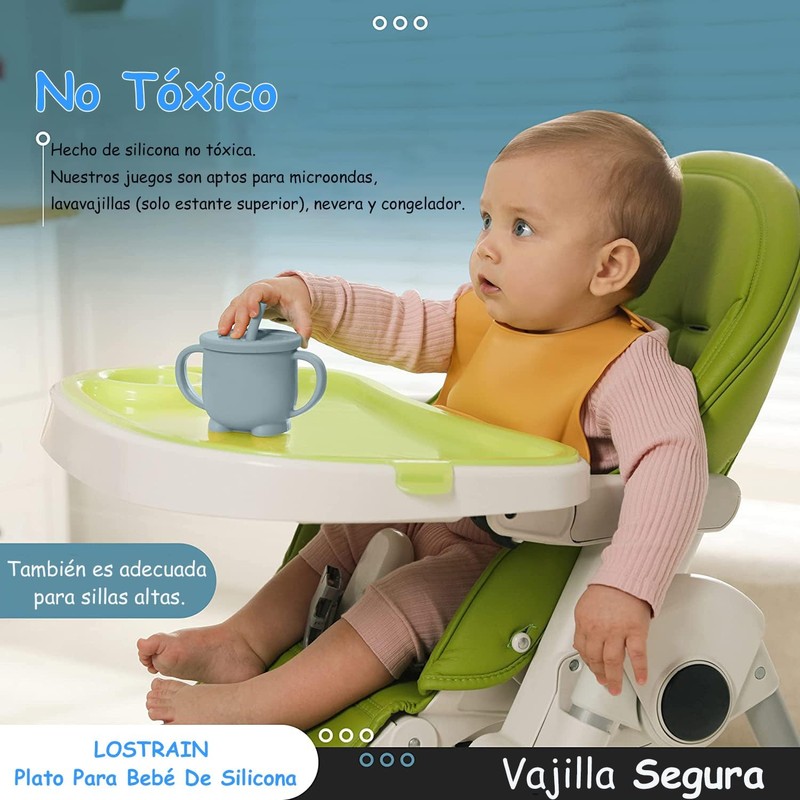 Set de Alimentación Uplayteck E2406270130-03: Plato Dividido, Tazón y Vaso