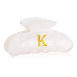 Fohufo Fohufo Initial Cute Hair Clips - White Letter Elegant Hair Claw Clips, Fashion Glitter Claw Clips Durable Hair Clips, Wedding Gift, Bridesmaid Gifts, Birthday Gifts, Christmas Gift, Letter K