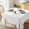Mysky Home Square Tablecloth 54x54 Inch White Tablecloth Washable Polyester