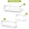 10 Pack Refrigerator Pantry Organizer Bins, Stackable Fridge Bins with