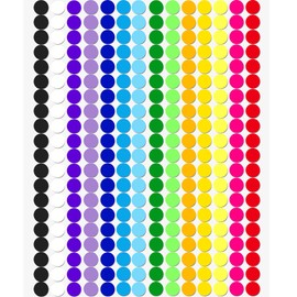 Colored Coding Dot Stickers - 2800 Pcs 1/2 inch Circle Stickers for Office, Classroom, and Home Organization - 14 Vibrant Assorted Colors for Easy Labeling and Inventory Management