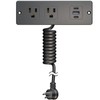 Berigtta Recessed Furniture Drawer Outlet with 3 Fast-Charging USB Ports