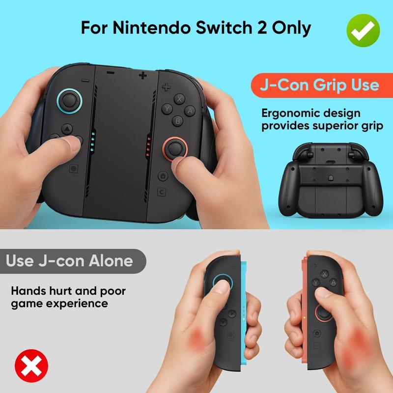 Joy-Con Controller Grip for Switch 2 – Ergonomic Controller Comfort