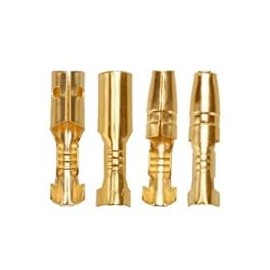 Round Gold Giboshi Male and Female Terminals, Insulation Sleeves, Total of 400 Pieces Set