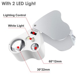 TITKBOW 30 x 60 Magnifying Glass Jewellers Silver