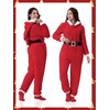 FancyFun Adult Christmas Onesie for Women Pajama Green Elf Outfit