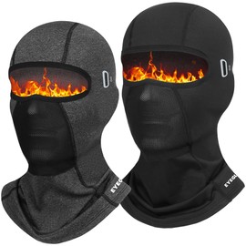 2 Pieces Balaclava Ski Mask for Men Cold Weather,Winter Thermal Breathable Face Mask Women for Snowboard Motorcycle Cycling Running