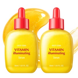 2PCS Sérum Nocturno Reafirmante con Bakuchiol, Niacinamida y Pantenol, Hidrata, Ilumina, Unifica el Tono de Piel y Reduce Manchas Oscuras, Vitamin Illuminating Serum（30ml）