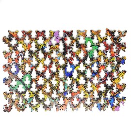 Wooden Jigsaw Puzzle for Adults - Uniquely Shaped Pieces - Made in The USA by FoxSmartBox - 216 Pieces - Challenge. Butterflies