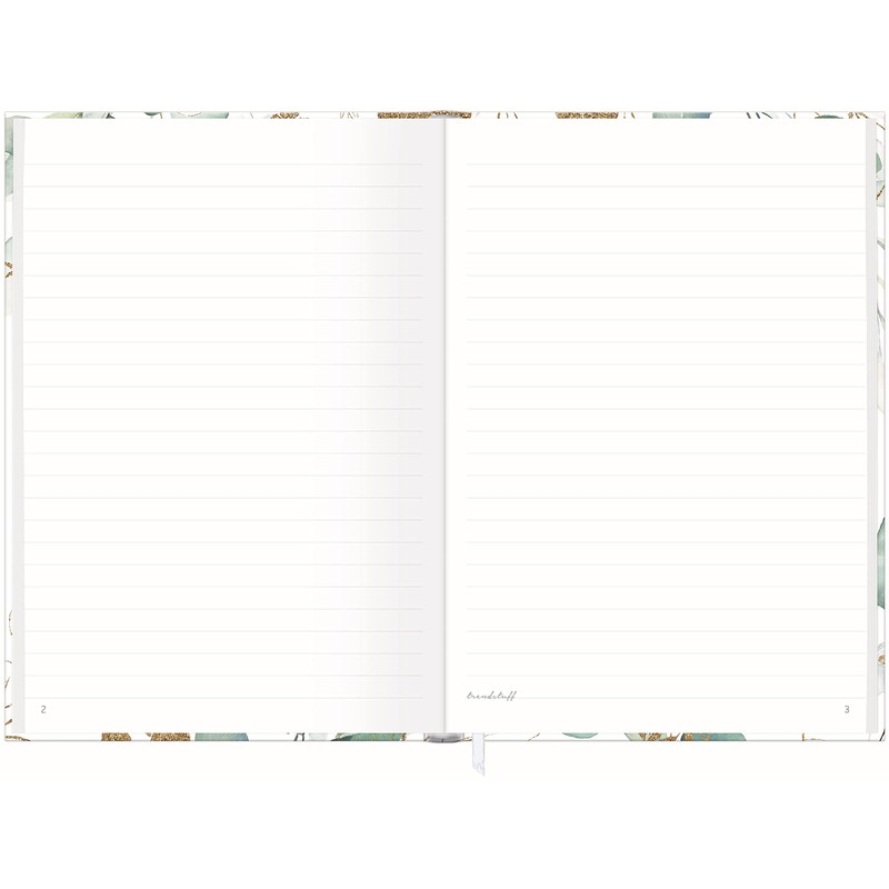 Trendstuff by Häfft Notebook A5 Lined [Gold Leaf] 124 Pages,