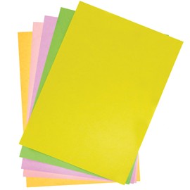 Baker Ross FN206 A4 Sugar Paper - Pack of 80 Sheets Coloured Recycled Paper for Drawing, Sketching and Scrapbook