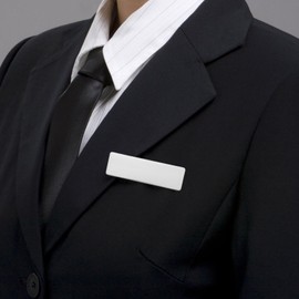 LALAFINA 10pcs Stainless Steel Engraving Blank Tags Metal Name Tags Signs Nameplate Custom Name Tag for DIY Office Doors and Desks