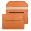 VANRA Expandable Document Folders, PU Leather Document Holder Portfolio File
