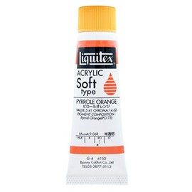 LIKITEX Acrylic Paint, Lichitex Color, Soft Type, Pyrrole Orange, 6152, 0.7 fl oz (20 ml) (No. 6)