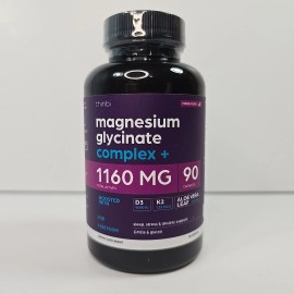 Complejo Glicinato de Magnesio + Vitamina D3 + K2 + Aloe Vera, 90 Cápsulas 07/2028