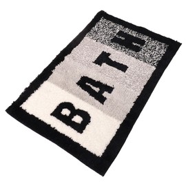 YOOCHUENG Bath Mat Alphabet Soft and Absorbent Fluffy Rug,Simple Design Bathroom Rug for Bathroom Shower Rooms Bathtubs,Non Slip Shaggy Floor Mat Machine Washable