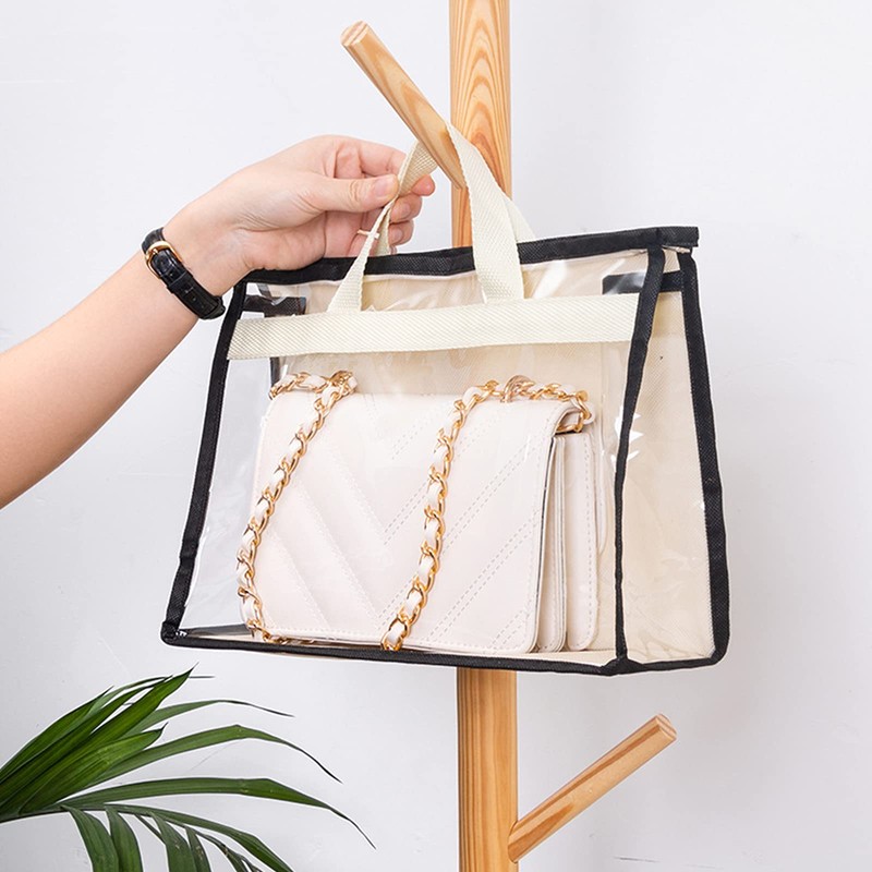 SZXFMY 10 Pack Handbag Storage Organizer Dust Bags Transparent Purse
