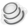 Cluren Collapsible Colander 3-Pack Set Space-Saving Foldable Kitchen Strainer with