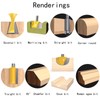 CHCYWJGJ Router Bits 15 Pieces Set, 15 Pcs 1/2in Shank