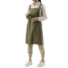 Denim Cotton Canvas Cross Back Aprons Solid Color Shop Kitchen
