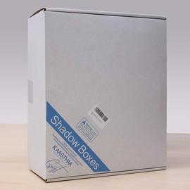 KAASTHAA Shadow Box Frame 11x13, Depth 5in Shadow Boxes Display Cases, Rustic Burnt Wood, Vintage Metal Accents, Acrylic Door, Metal Handle and Latch, Linen Back