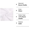 FabricLA Rayon Challis Fabric | 58" Width (2 Yard, White)