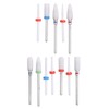 Eujgoov 12pcs Ceramic Cutter Drill Rotary Burrs for Electric Manicure