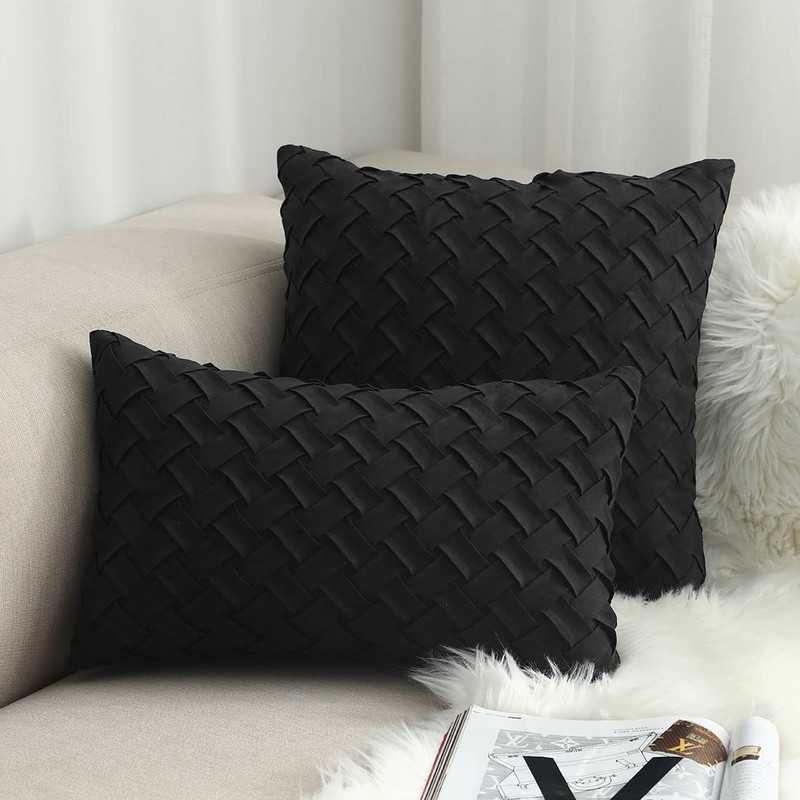 vctops Boho Basket Weave Pattern Decorative Throw Pillow Cover Super