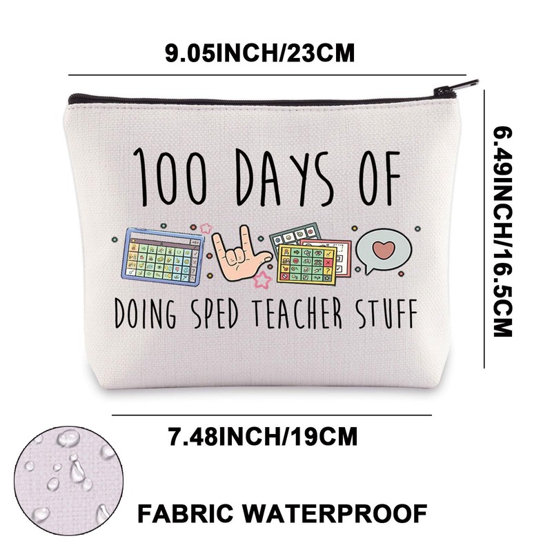 Make-up-Tasche mit Reißverschluss, Aufschrift "100 Days Sped Teacher", Sped UK