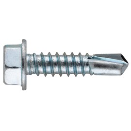 Zinc Hex Washer Head Self Drilling Screws 1/4"-14 x 1"