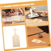 STOBAZA 10pcs Mini Wooden Chopping Boards with Handle Blank DIY