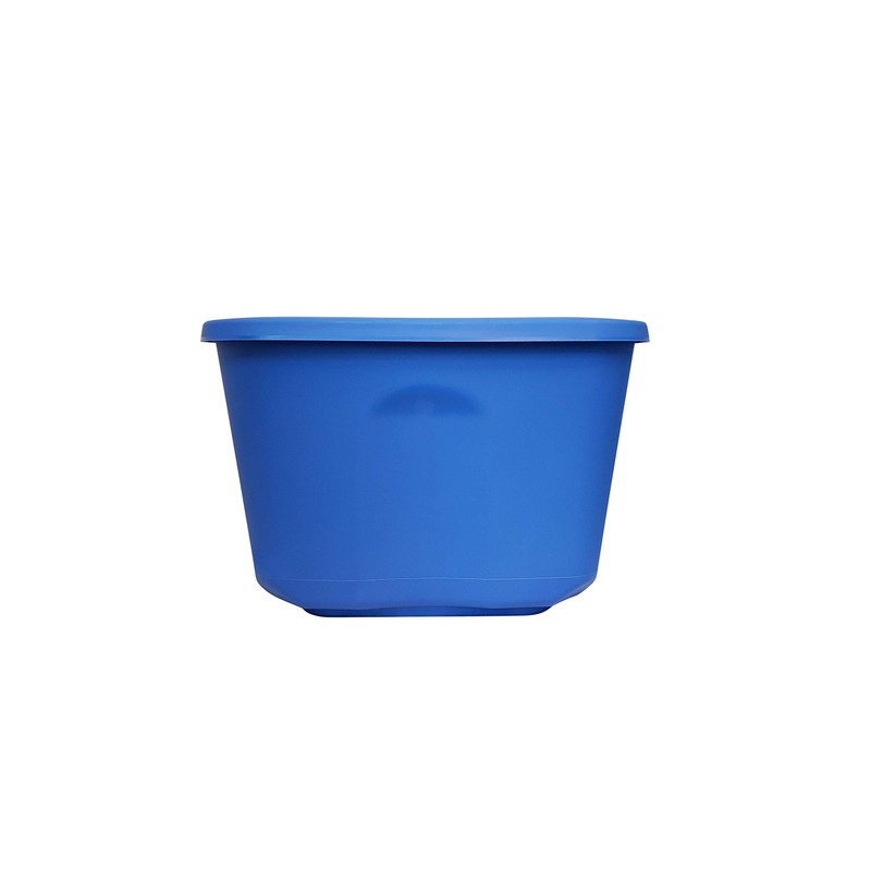 HOMZ Plastic Container 10 Gallon Storage, Blue, 4 Pack