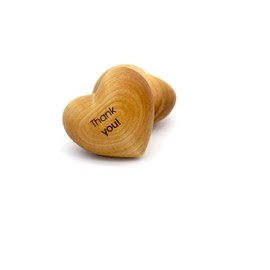 Thankgoods Sag's with Heart Worry Stone Wooden Heart Engraved 'Thank You' 6.5 x 5.5 cm
