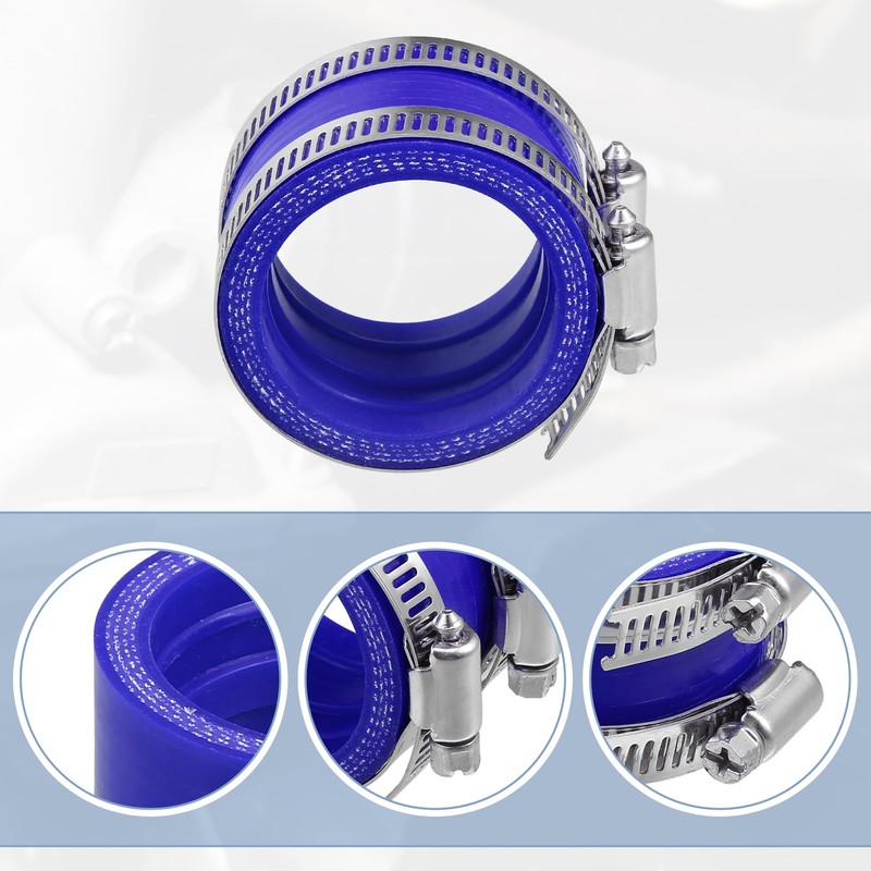 X AUTOHAUX 45mm ID Blue Carburetor Adapter Intake Pipe Boot