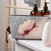 DITXIT trendy girly lotus silver Cosmetic Bag Travel Makeup Bag