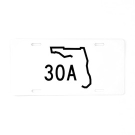 CafePress 30A Florida Coast Aluminum License Plate, Front License Plate, Vanity Tag
